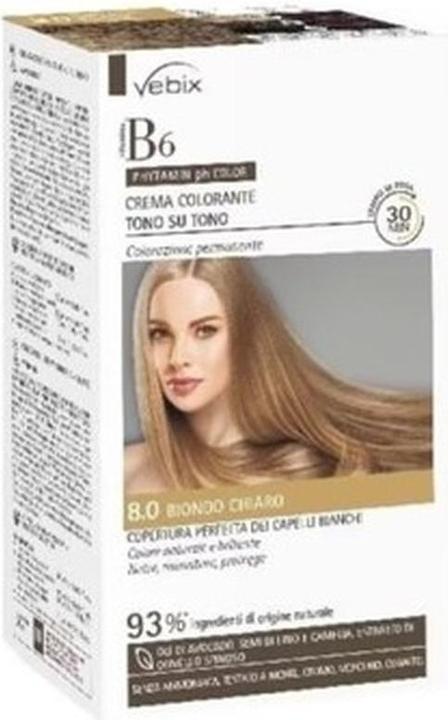 Image du produit Vebix Phytamin Ph Color Hair Dye N.8.0 Light Blond (N.8.0 Light Blond)