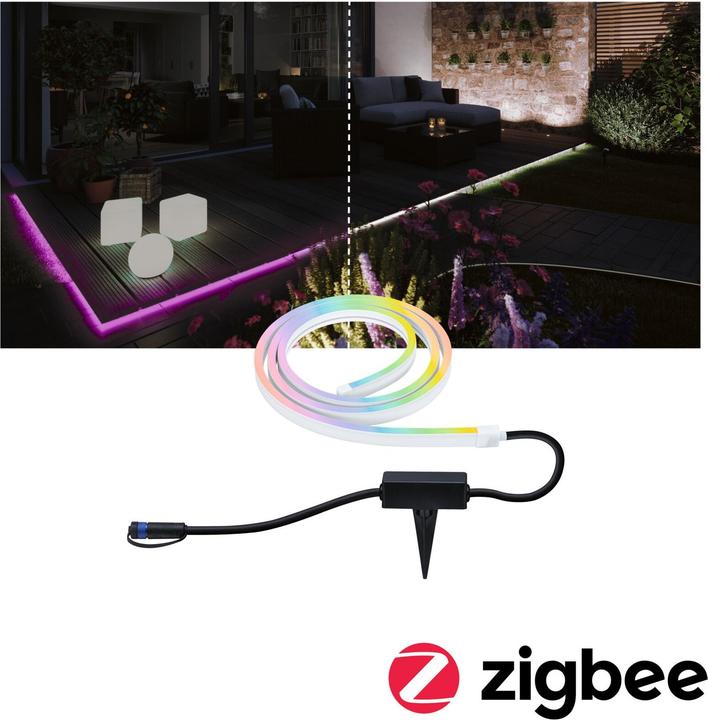 Actual product image Paulmann Plug & Shine Smooth (RGBW, 200 cm, Outdoor)