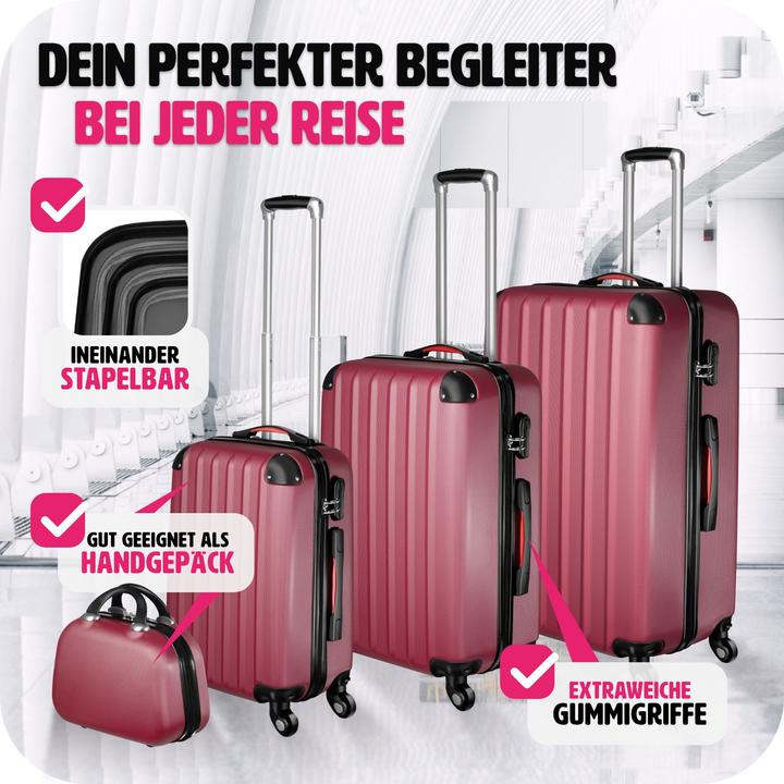 Produktbild tectake Hartschalenkoffer (90 l, Handgepäck (bis 50l), M (50 - 90l), L (90 - 115l))