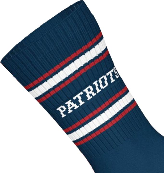 Actual product image Barefoot New England Patriots 3pk Crew Socks 39-42 (39 - 42)