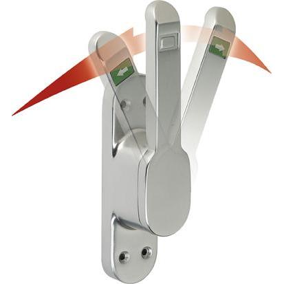 Deni, Baubeschläge + Holzverbinder, Türtreibriegel rs/ls silber elox. Vario (1 Stk.)