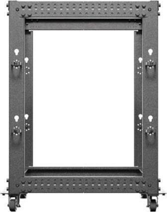 Produktbild Lanberg Open Rack 19 15HE 600x600-1100 verstellbar schwarz (15 HE, 19 Zoll Rack)