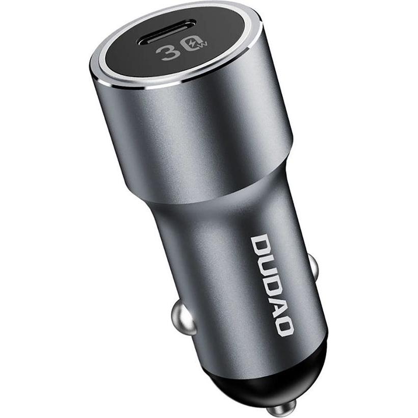 Thumbnail - Dudao R14 USB-C 30W PD car charger - silver, Auto Adapter, Silber