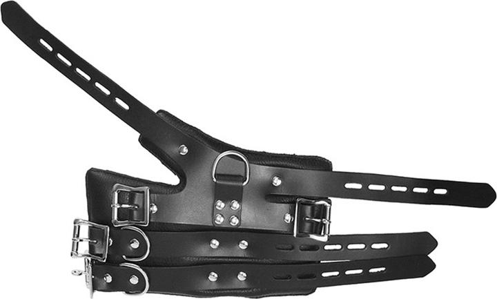 Actual product image XR Brands Four Buckle Suspension Cuffs - Black