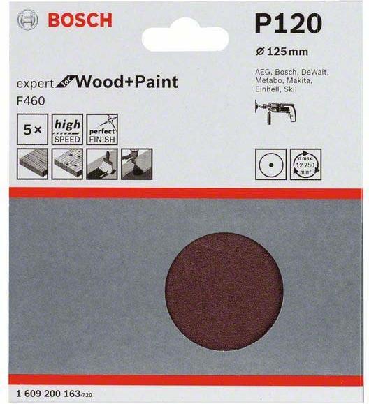Produktbild Bosch Professional Zubehör PRO F460 Schleifblatt, 125 mm, G120 (120)
