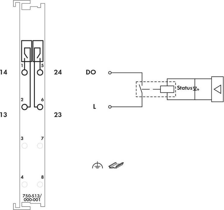 Image du produit Wago 750-513/000-001 (Socle de relais)