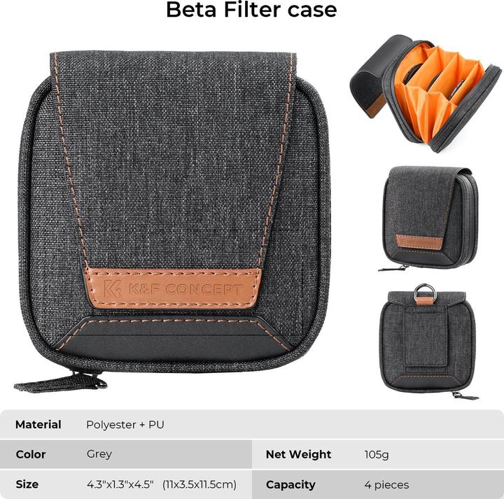 Produktbild K&F Concept 4-Pocket Filter set storage bag KF13.117 (Objektivfilter Tasche, 95 mm)