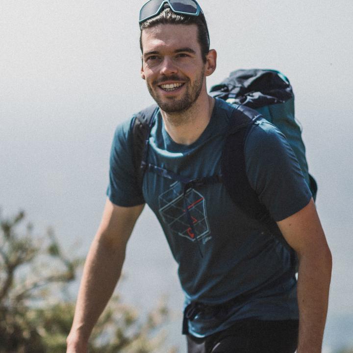 Produktbild Löffler Loeffler Hemd kurzarm M Printshirt Tracking Merino Light Dark Petrol - Blau (52)