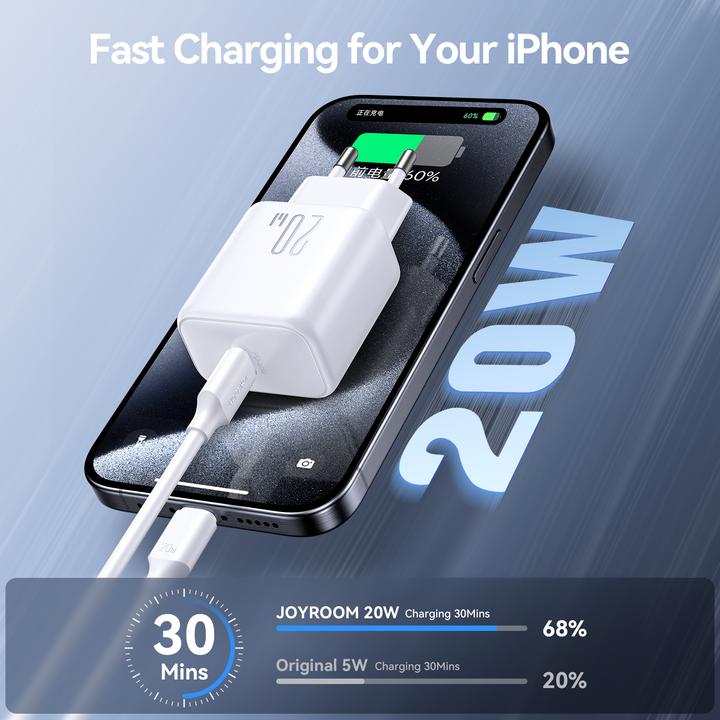 Produktbild Joyroom EU Plug PD 20W Fast Charger Type-C Charger (20 W, 1 Port)