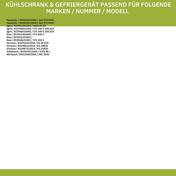 Nährwerte und Zutaten Bauknecht Abstellfach 480131100525 Flaschenabsteller 440x86mm für Kühlschranktüre