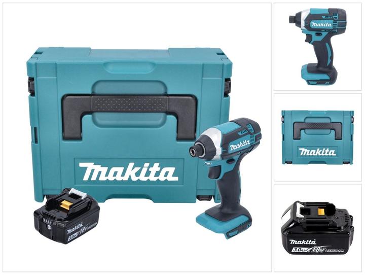 Actual product image Makita DTD 152 F1J 18V Li-ion Cordless Impact Driver + Makpac Case + 1 x Battery BL 1830 3,0 Ah - wi (Rechargeable battery operated)