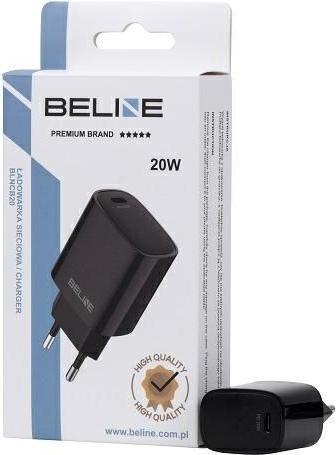Produktbild Beline Ład. siec. 1x USB-C 20W czarna /black (only head) PD 3.0 BLNCB20 (20 W)