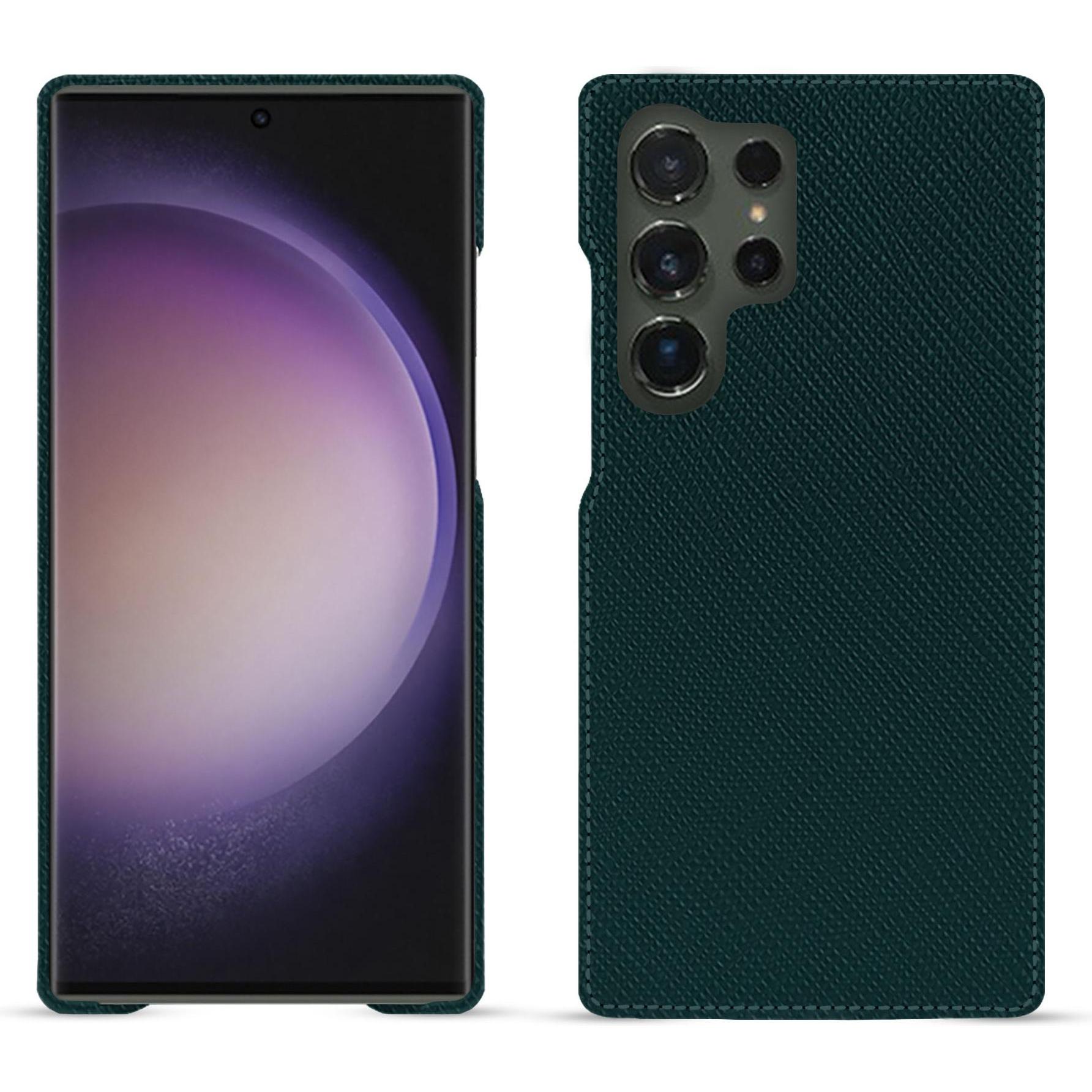 Noreve Lederschutzhülle (Samsung Galaxy S24 Ultra), Smartphone Hülle, Grün