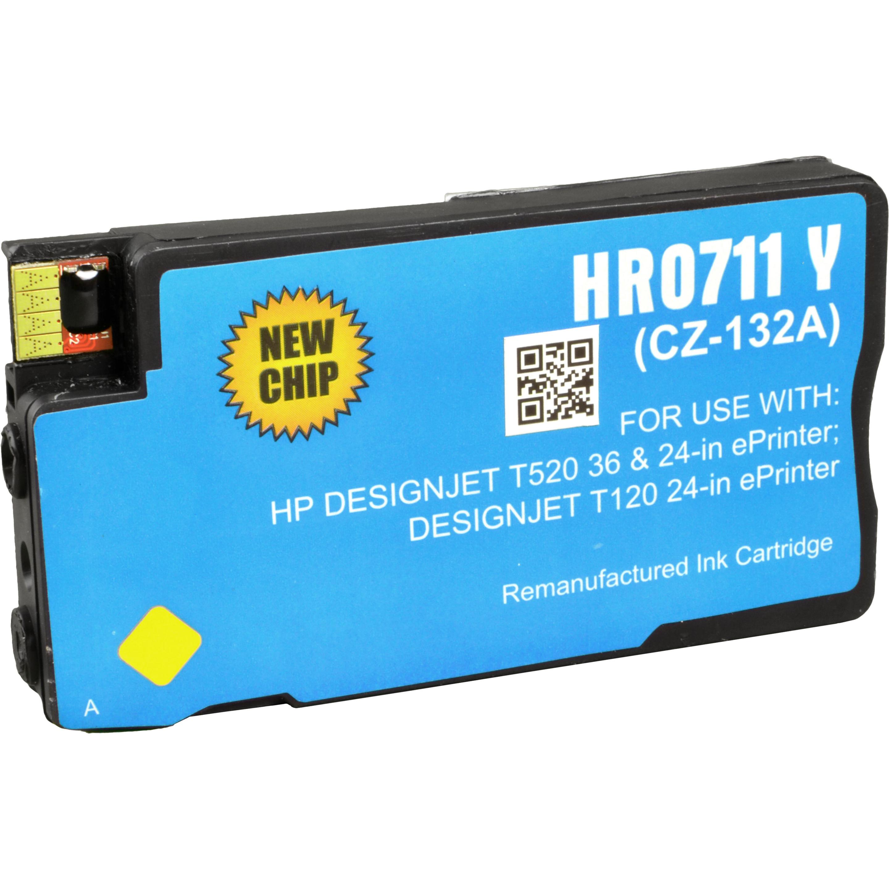 Ampertec, Druckerpatrone, Tinte ersetzt HP CZ132A 711 yellow (Y)