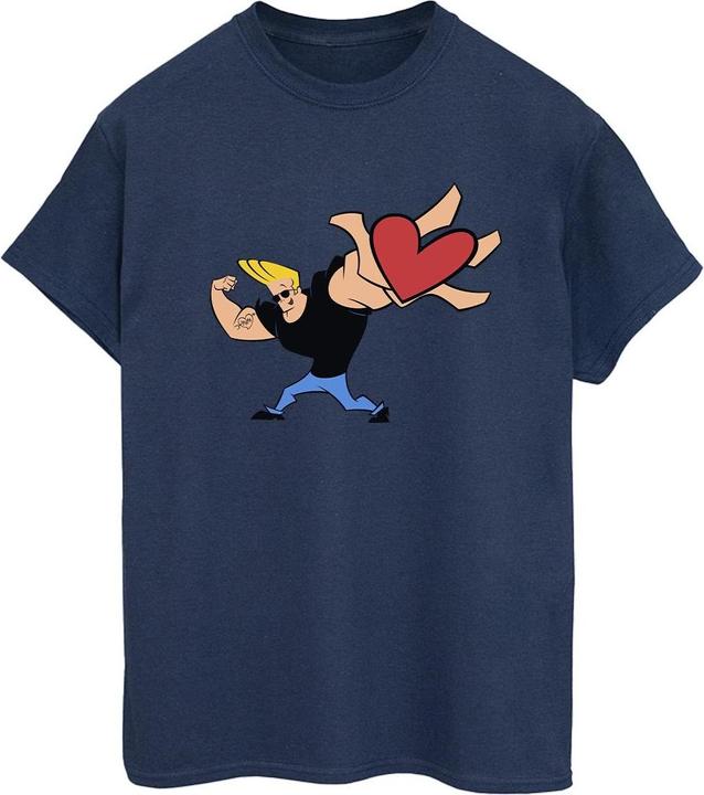 Actual product image Johnny Bravo Womens/Ladies Heart Present Cotton Boyfriend T-Shirt (S)