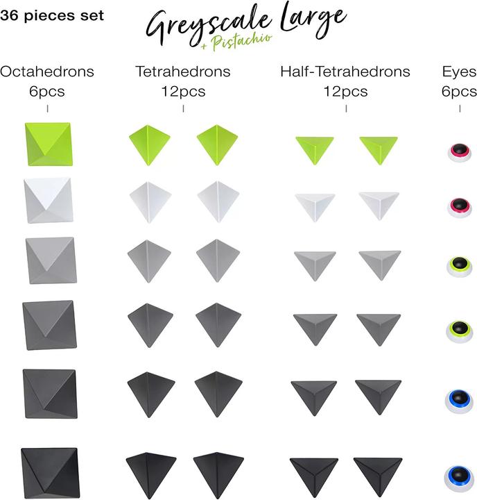 Nährwerte und Zutaten Hape Trido Greyscale large 36pcs