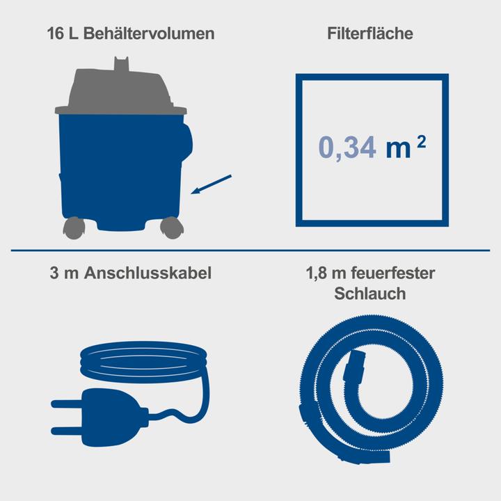Actual product image Scheppach NTS16 (Wet dry vacuum cleaner)