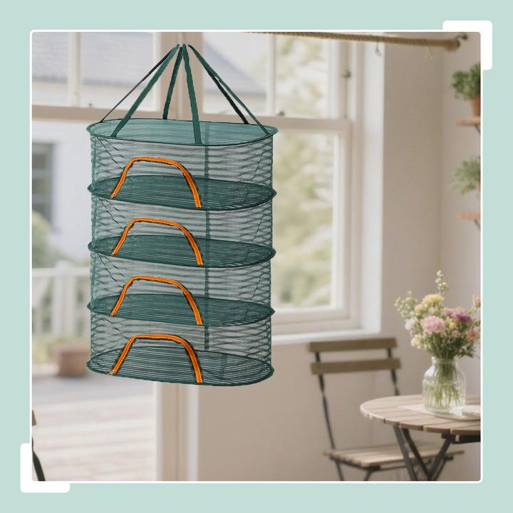 Produktbild Relaxdays Faltbares Trockennetz Oval