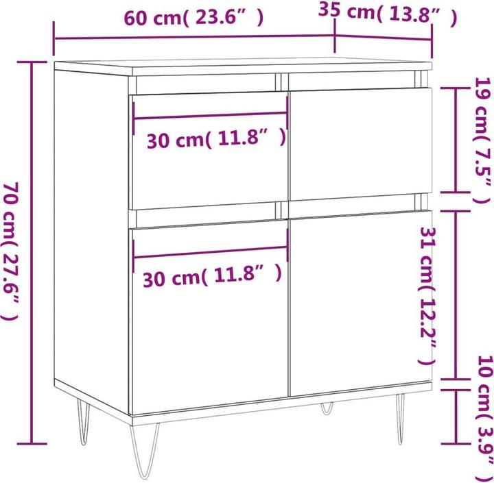 Image du produit vidaXL Sideboard (60 x 35 x 70 cm)