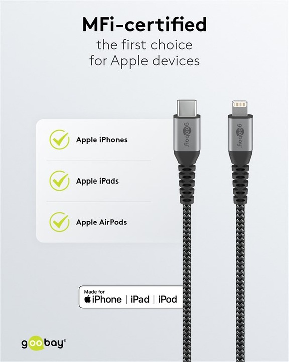 Immagine prodotto Goobay USB tipo C - Lightning (1 m, USB 3.2 Gen 1)