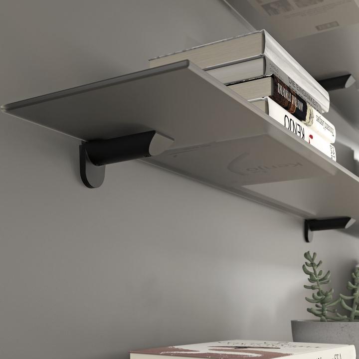 Actual product image Italiana Ferramenta Shelf clamp support Kaiman glass shelf support for 7-41 mm glass, ZN silver