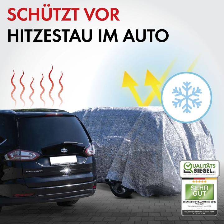 Immagine prodotto Walser Rete di protezione solare Stay Cool, paralume per auto con protezione UV argento 4x6m