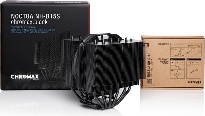 Actual product image Noctua NH-D15S chromax.black CPU cooler (160 mm)