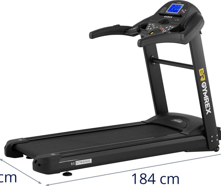 Immagine prodotto Gymrex Tapis roulant pieghevole - 1350 W - 1 - 20 km/h - 120 kg - 12 programmi