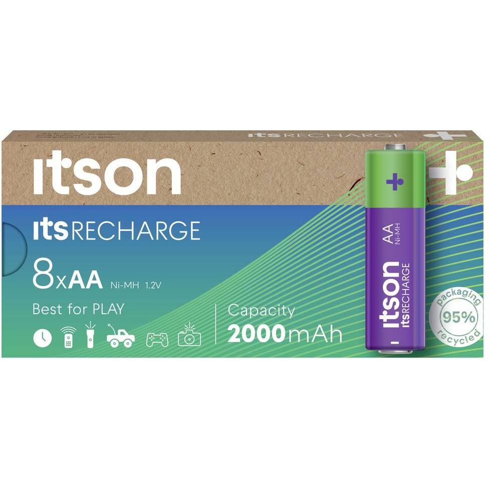 Thumbnail - Itson itsRECHARGE Mignon (AA)-Akku NiMH 1.2 V 8 St. (8 Stk., AA), Batterien + Akkus