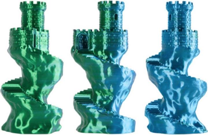 Immagine prodotto Filament · PLA Magic SILK · LAGOON BREEZE · 1.75mm · 1kg (PLA, 1.75 mm, 1000 g, Multicolore)