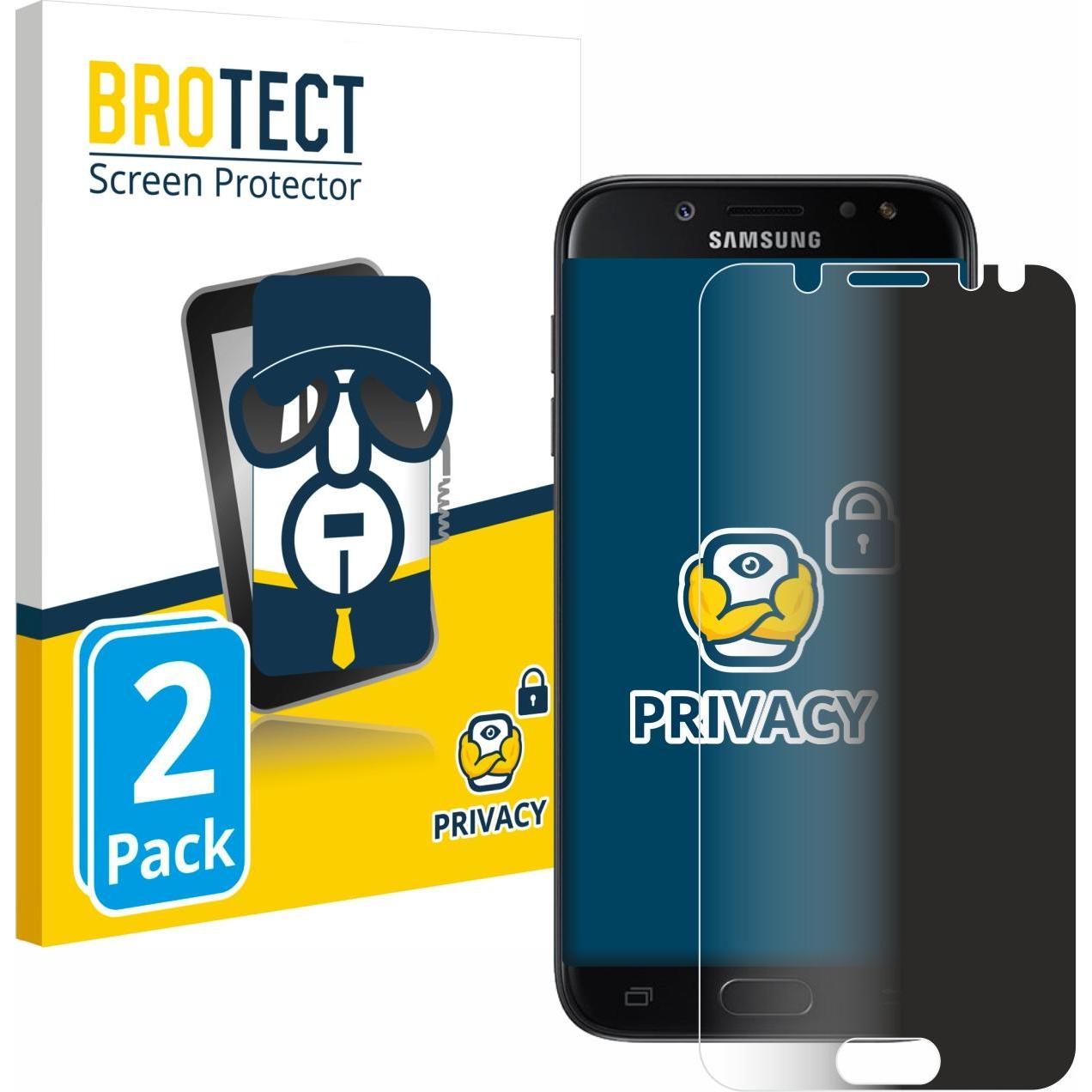 BROTECT Sichtschutzfolie Anti-Spy Privacy Folie Blaulicht-Schutz (2 Stück, Samsung Galaxy J5 Pro (2017)), Smartphone Sch...