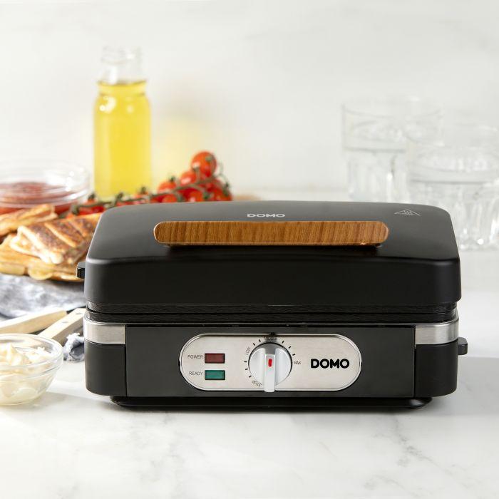 Actual product image Domo SANDWICH-WAFFEL-GRILL 3-IN-1 INKY BLACK Sandwichmaker Schwarz