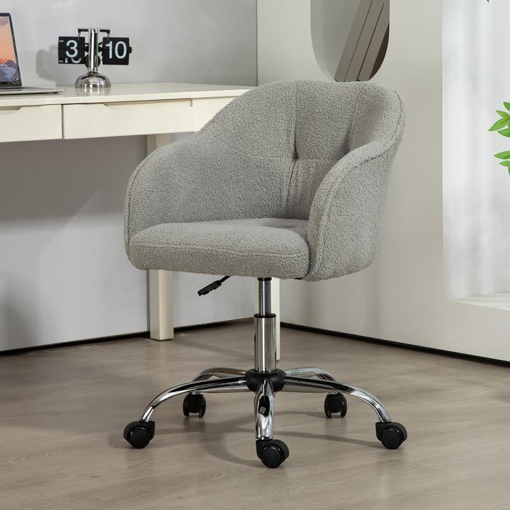 Produktbild Homcom Bürostuhl Polyester, Kunstleder Grau