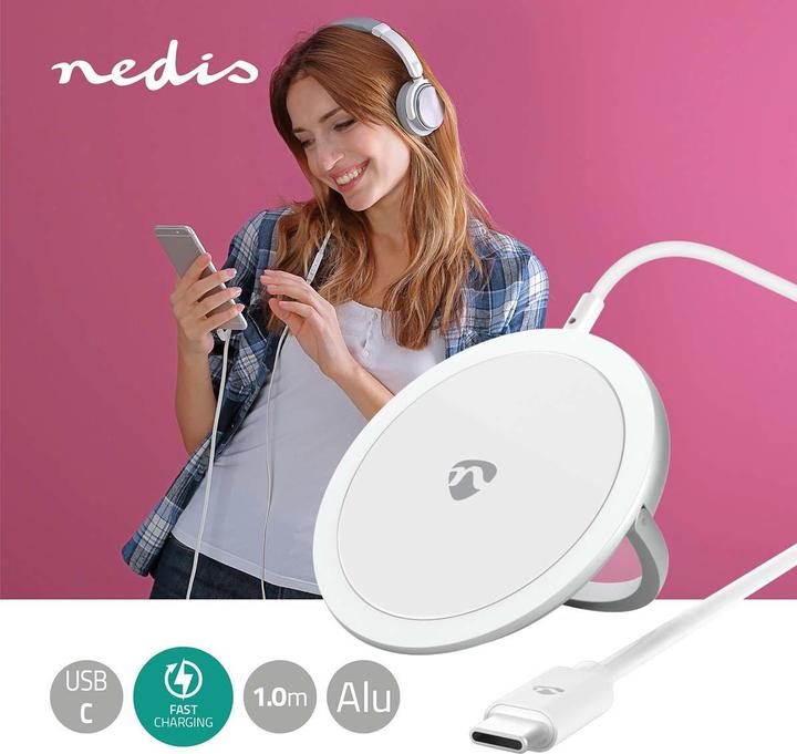 Produktbild Nedis Drahtloses Ladegerät | Ständer | 5 / 7.5 / 10 / 15 W | 1.0 / 1.1 / 1.67 / 2 A | inkl. Kabel | (15 W)