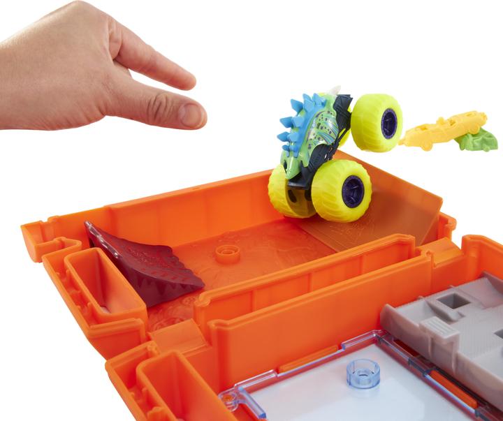Actual product image Hot Wheels Monster Trucks Stunt N' Go Fossil Fuel Playset (EC)