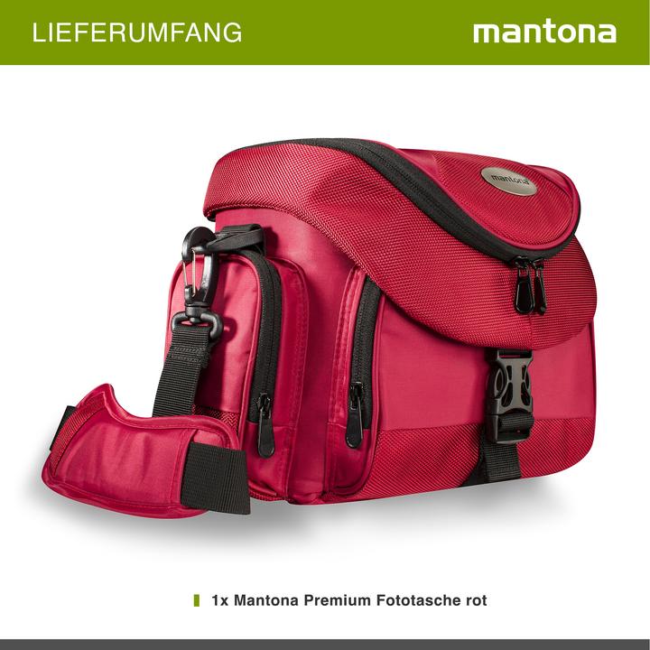 Actual product image mantona premium photo bag red / black (Camera shoulder bag, 19 l)