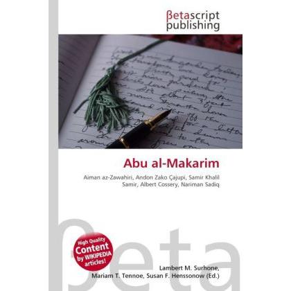Thumbnail - Abu al-Makarim, Fachbücher von Lambert M. Surhone, Miriam T. Timpledon, Susan F. Marseken