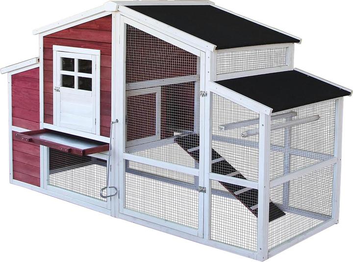 Produktbild Wiltec Hühnerstall 2010x813x1165mm Freilauf Fichtenholz Hühnerhaus Kotwanne Huhn