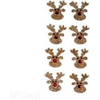 DP Craft, Sticker, 3D Glitzer Sticker Rentier 8St