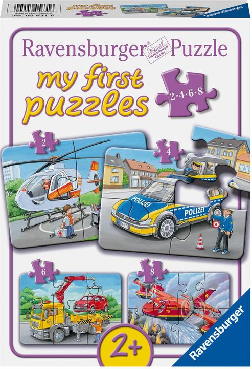 Image du produit Ravensburger Mes véhicules d'intervention 2/4/6/8p (8 pièces)