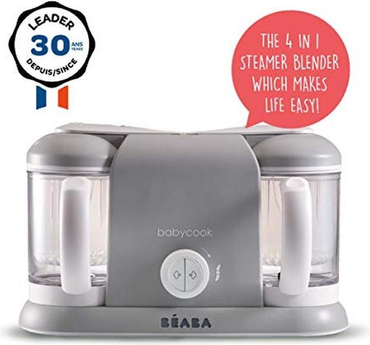 Actual product image Beaba 4-in-1 Baby Food Processor with Steam Cooking, Blending, Defrosting, Warming and Dual Bowls