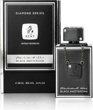 Image du produit Ayat Perfumes Black Amsterdam Unisex Luxury Fragrance Diamond Series 100ml (Eau de parfum, 100 ml)