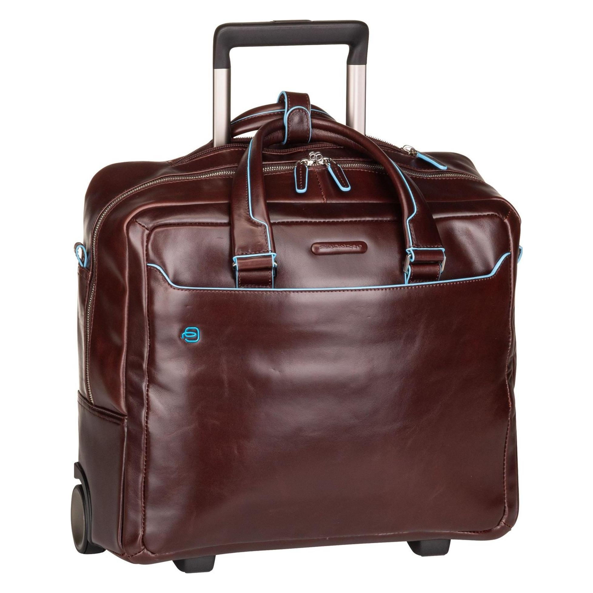 Piquadro, Koffer, Pilotenkoffer Blauwe Vierkante Aktetas Op Wieltjes 4729, Blauw, (20 l)