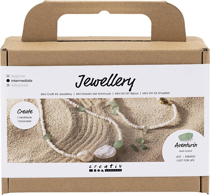 Actual product image Creativ Company Jewellery crafting set necklace and bracelet made from aventurine quartz