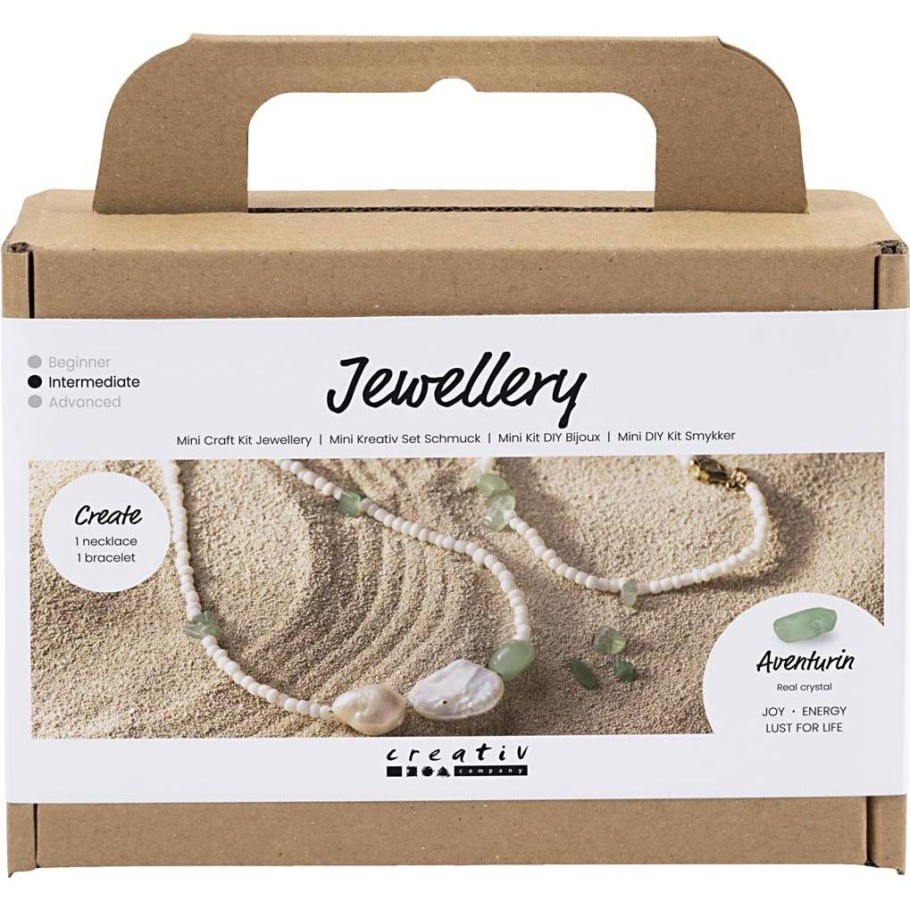 Creativ Company Schmuck - Halskette und Armband aus Aventurin-Quarz