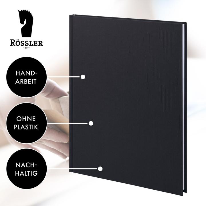 Image du produit Rössler Carnet de notes SOHO A4 96BL noir (A4, Blanc, Couverture rigide)