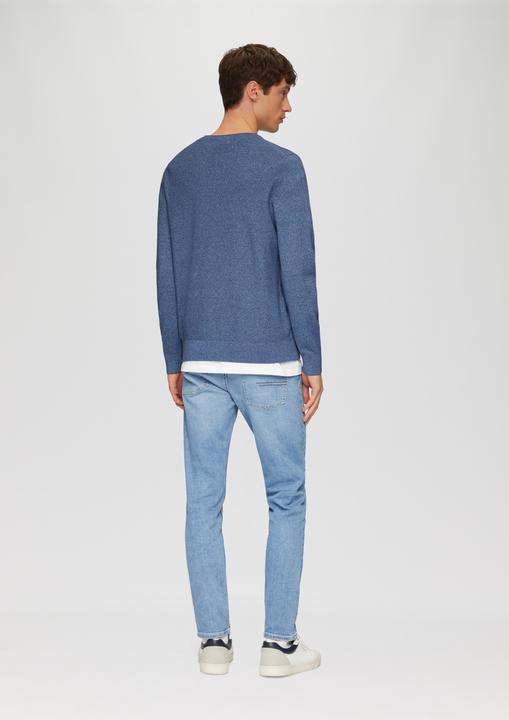 Produktbild S.Oliver Strickpullover Strickpullover mit Strukturmix und Logo-Patch (3XL)