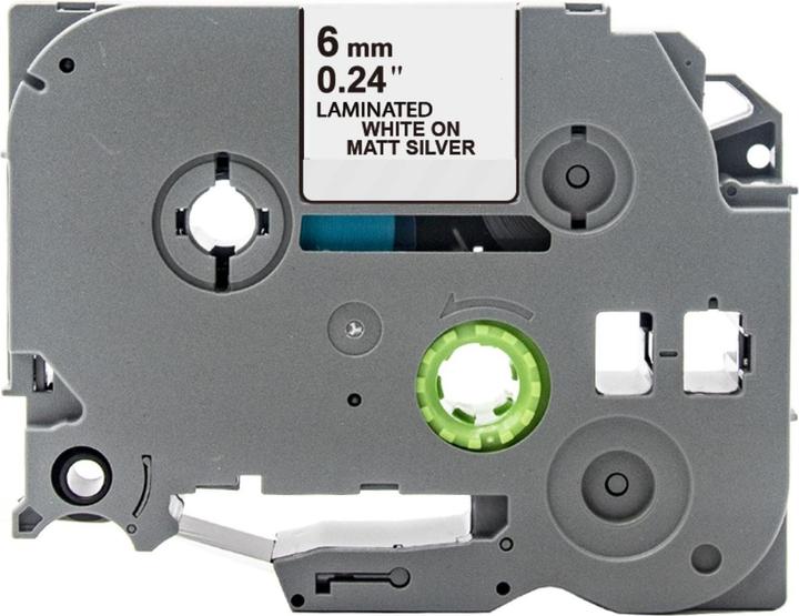 Produktbild Hermex Alternatives Etikettenband zu Brother TZe-M915 Beschriftungsband (0.60 cm, Silber, Weiss)