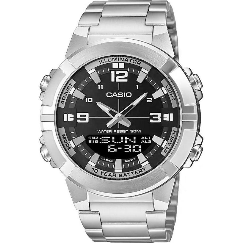 Casio Nero Orologio Da Polso, Amw-870D-1Avdf, (Cronografo, Orologio Da Polso Analogico, Orologio Digitale, Orologio Sportivo)