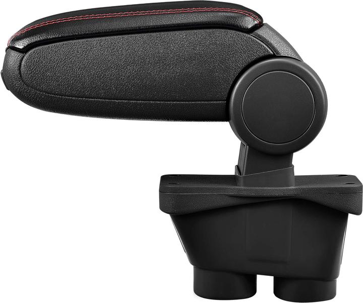 Image du produit Pro-Tec Accoudoir central Peugeot 208 avec compartiment de rangement Similicuir noir avec surpiqûres rouges